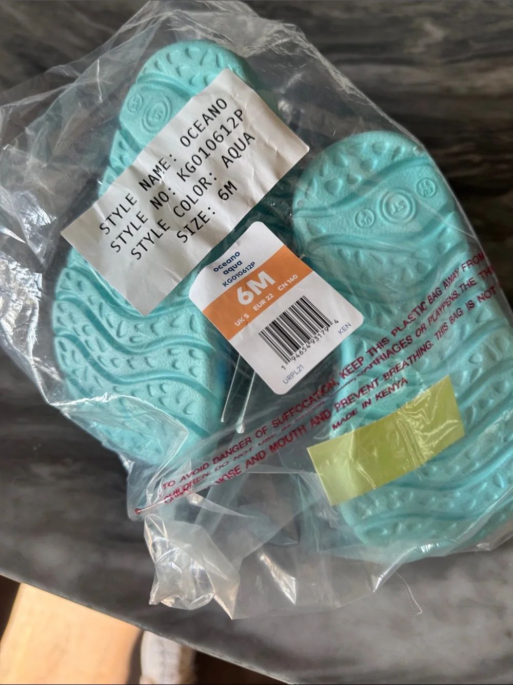 Stride Rite Kids Teal Aqua Water Shoes with Hook-and-Loop Strap